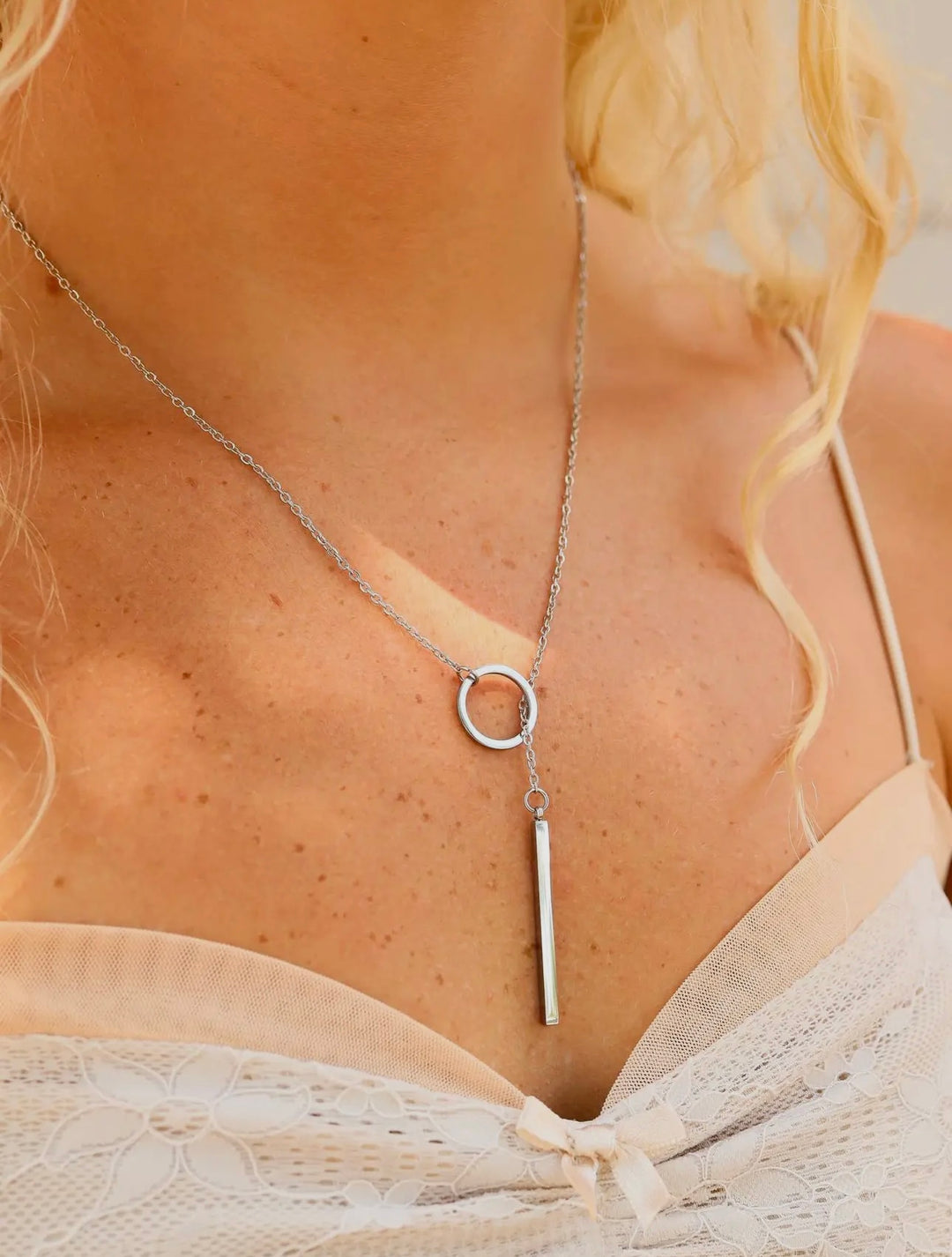 Loop Chain Lariat Necklace