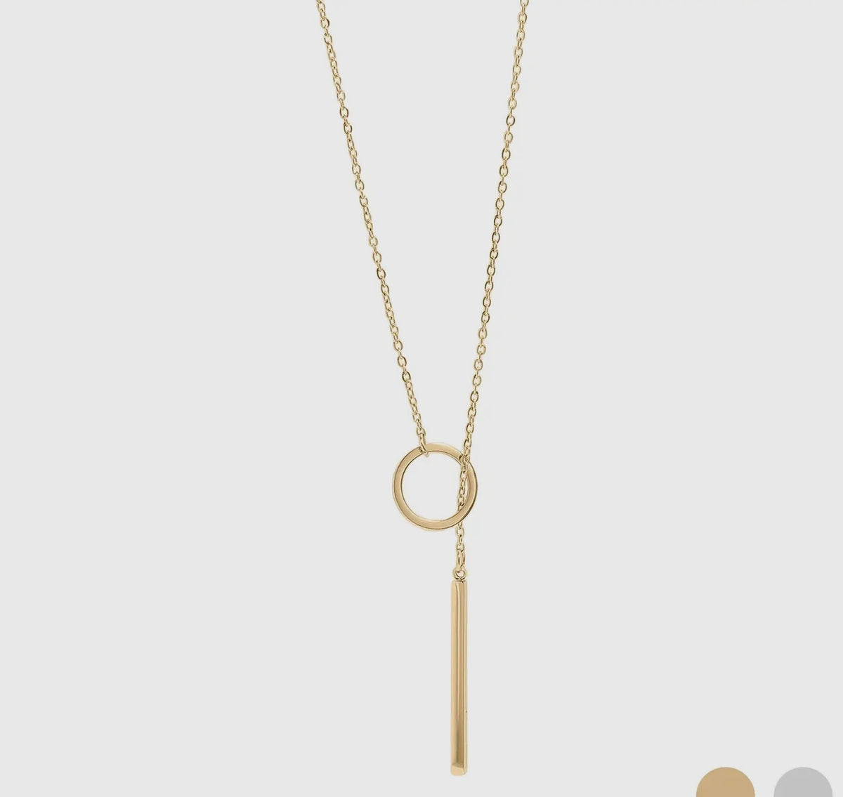 Loop chain lariat necklace