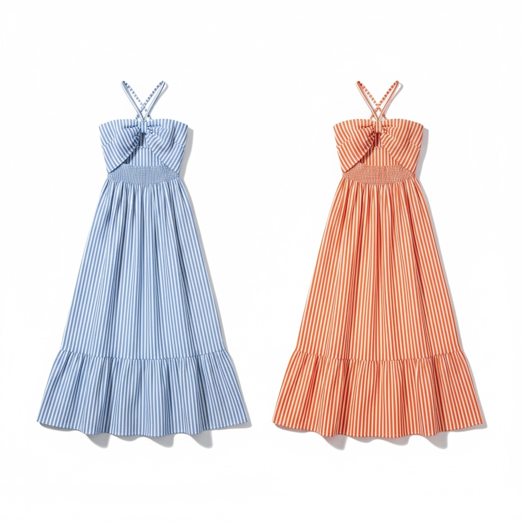 Sunset stripe maxi dress