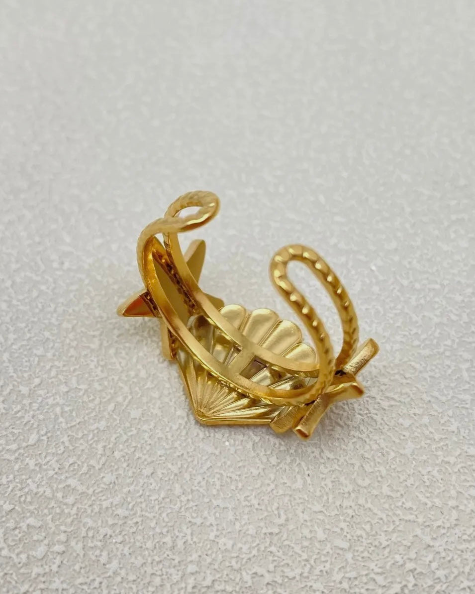 Starfish Shell Adjustable Ring