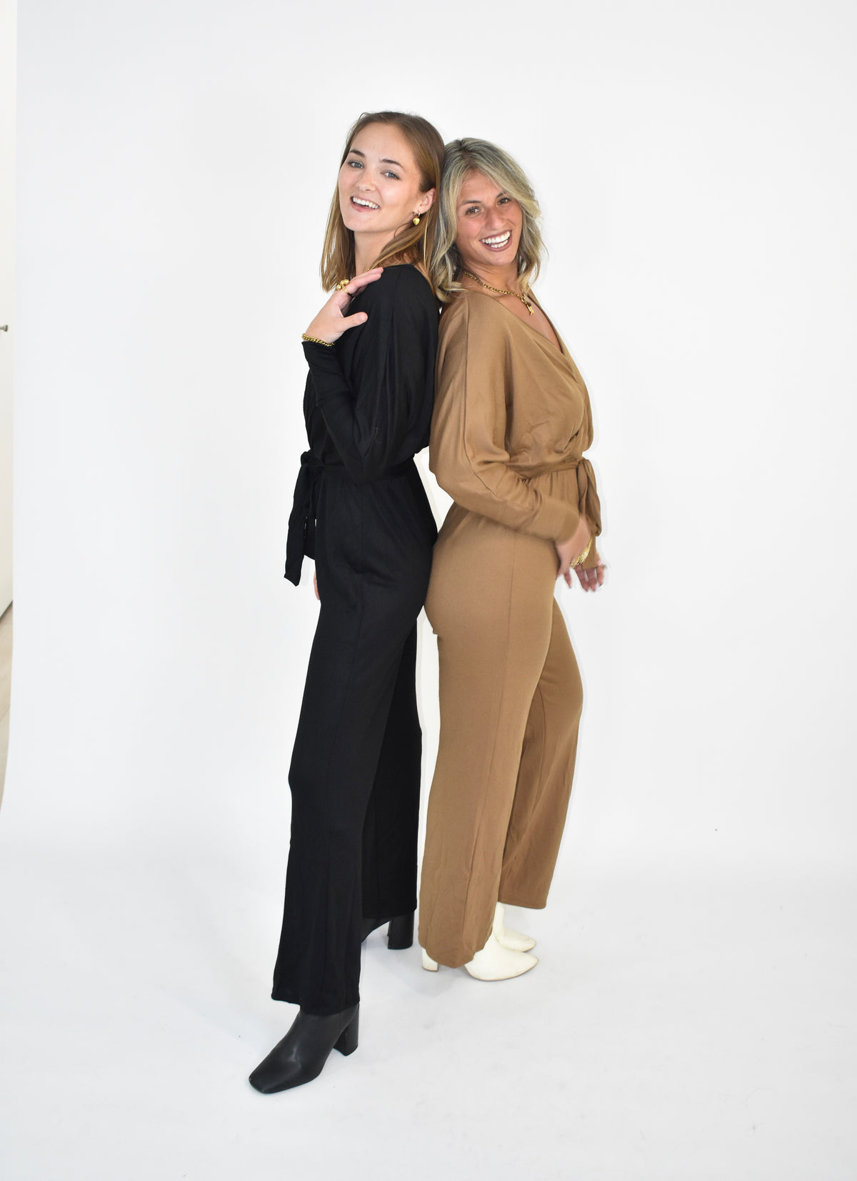 Cozy luxe wrap jumpsuit