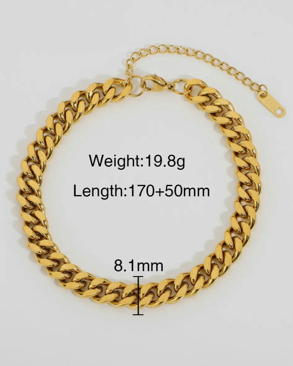 Multi style 18k gold plated steel chain bracelets