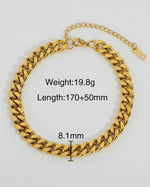 Load image into Gallery viewer, Multi Style 18K Gold Plated Steel Chain Bracelets
