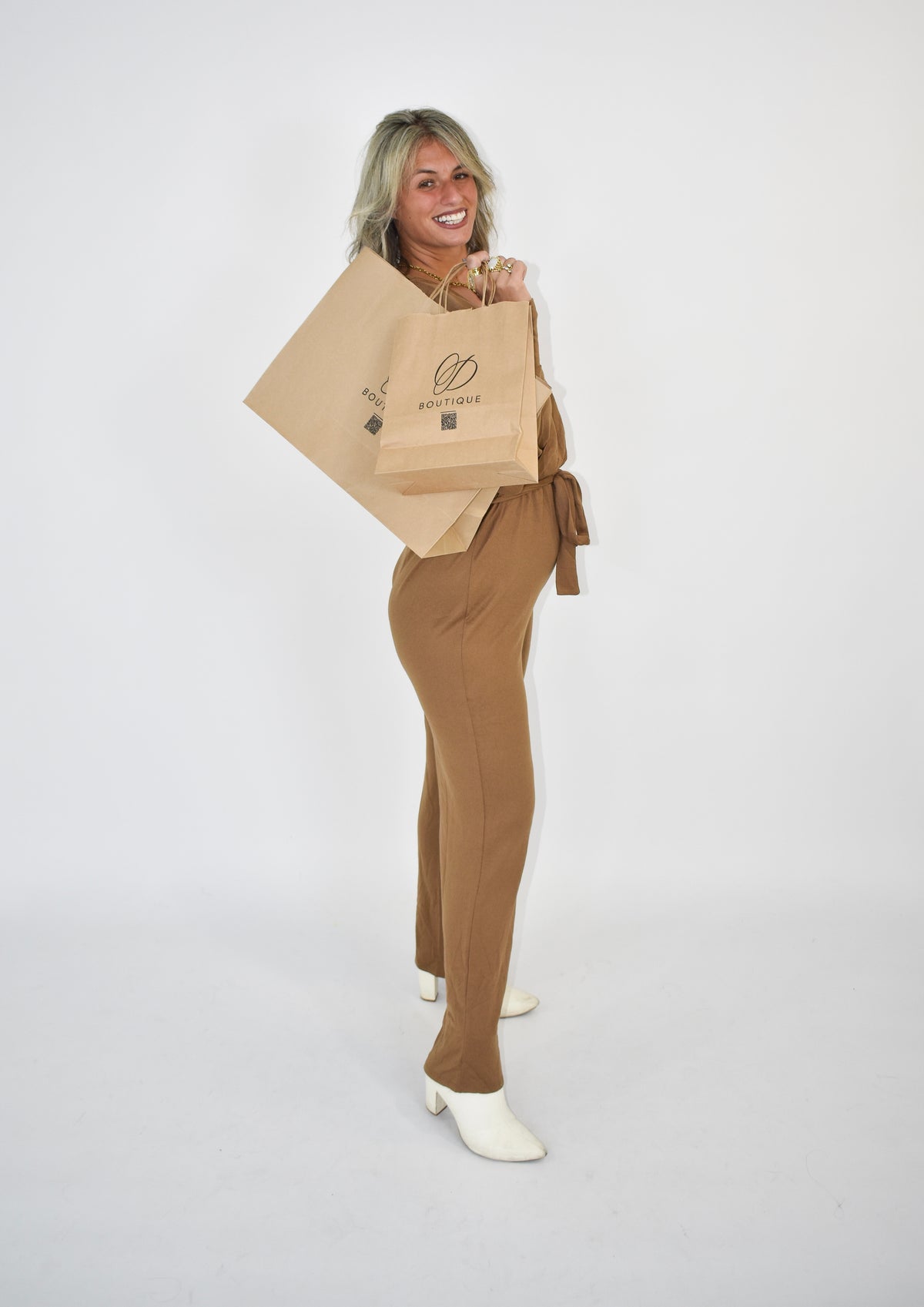 Cozy luxe wrap jumpsuit