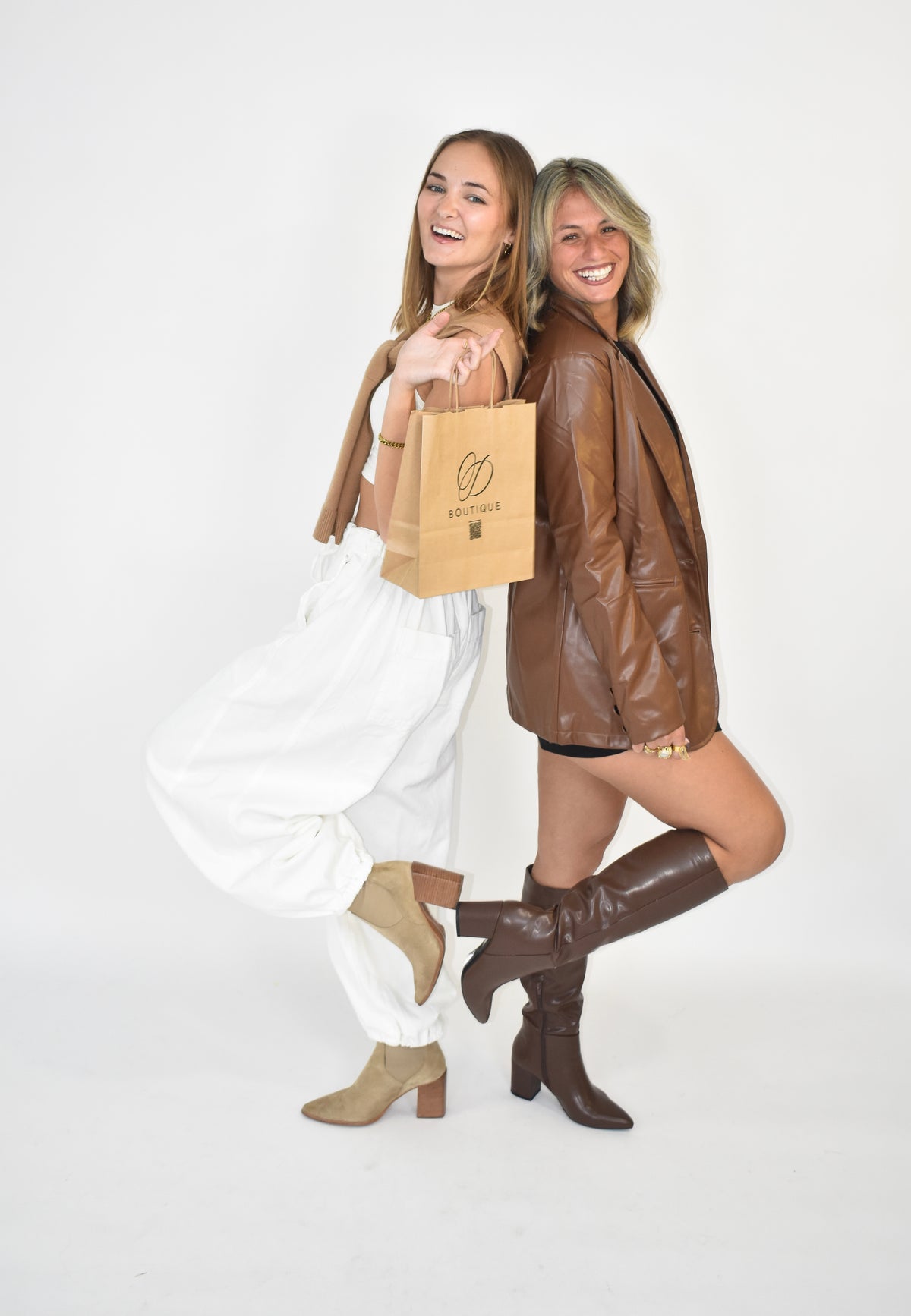 Mila faux leather blazer