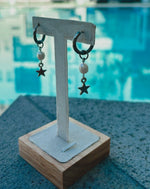 Load image into Gallery viewer, Hoop earring pearl star
