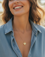 Load image into Gallery viewer, Heart Protection Evil Eye Necklace
