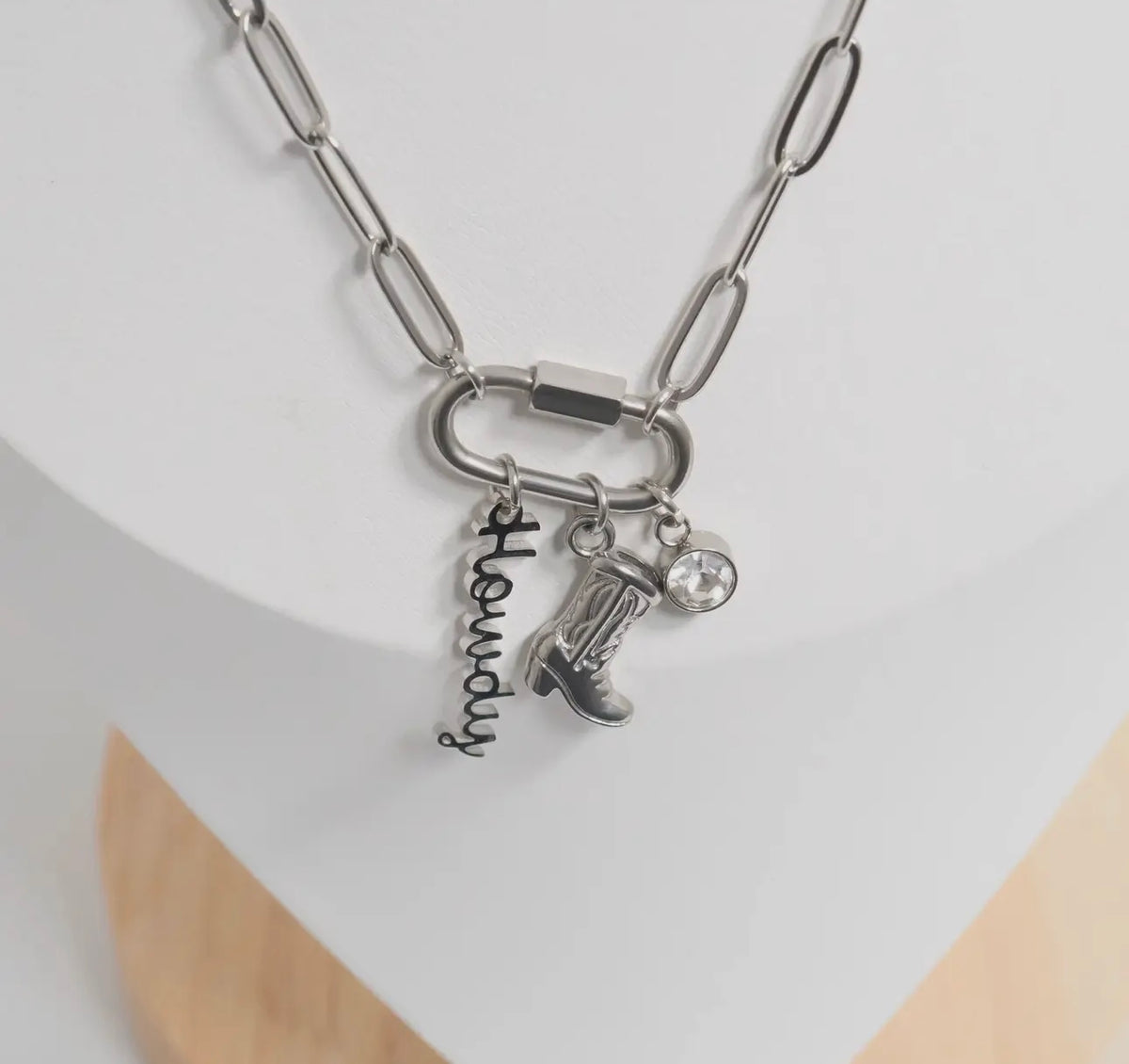 Yeehaw charm necklace