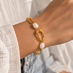 Load image into Gallery viewer, Sienna Pearl Link Bracelet
