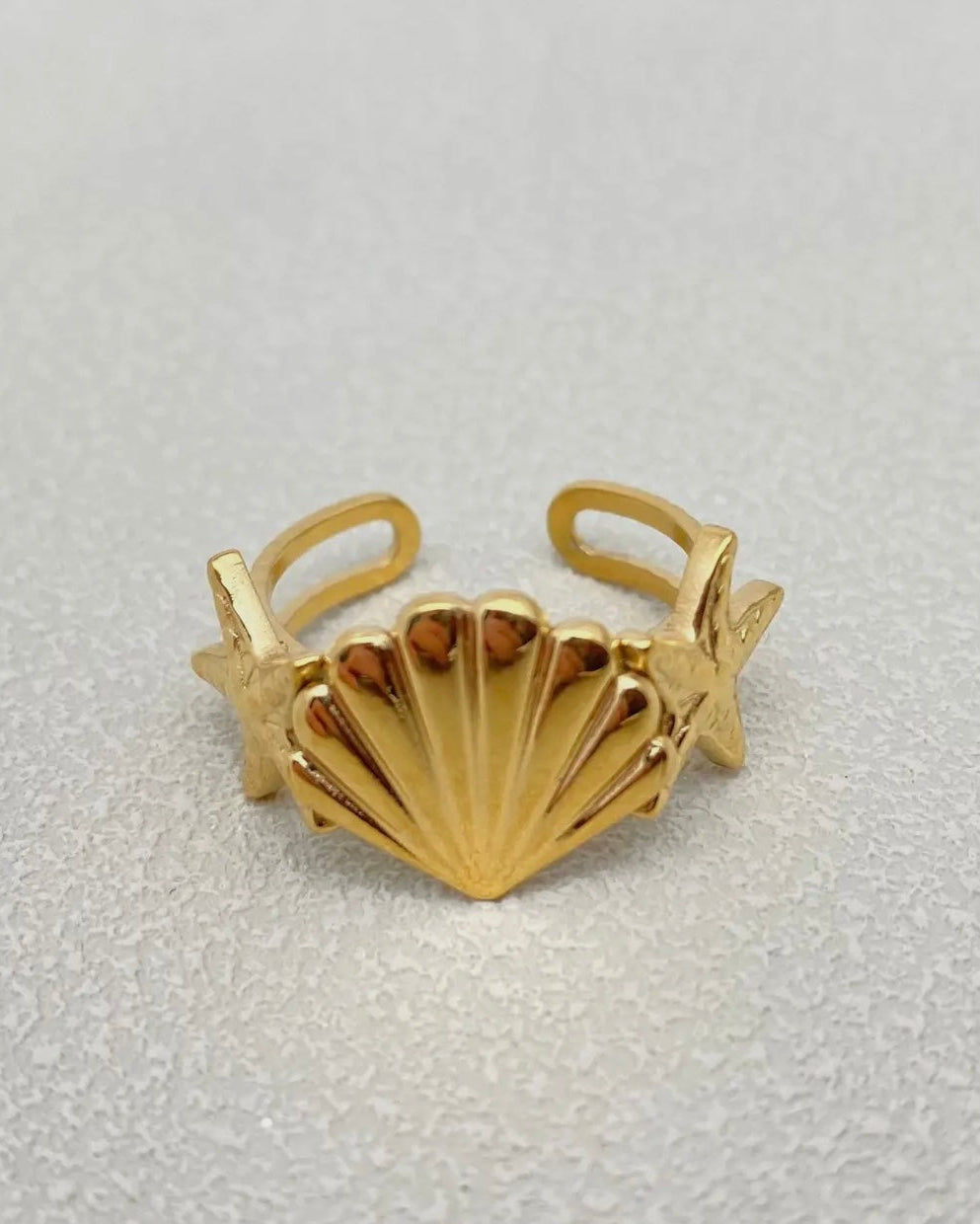 Starfish Shell Adjustable Ring