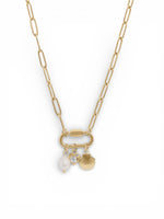 Load image into Gallery viewer, Charm Link Pearl Necklace
