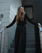 Load image into Gallery viewer, SET CROPPED BLAZER AND WIDE LEG PANTS SET
