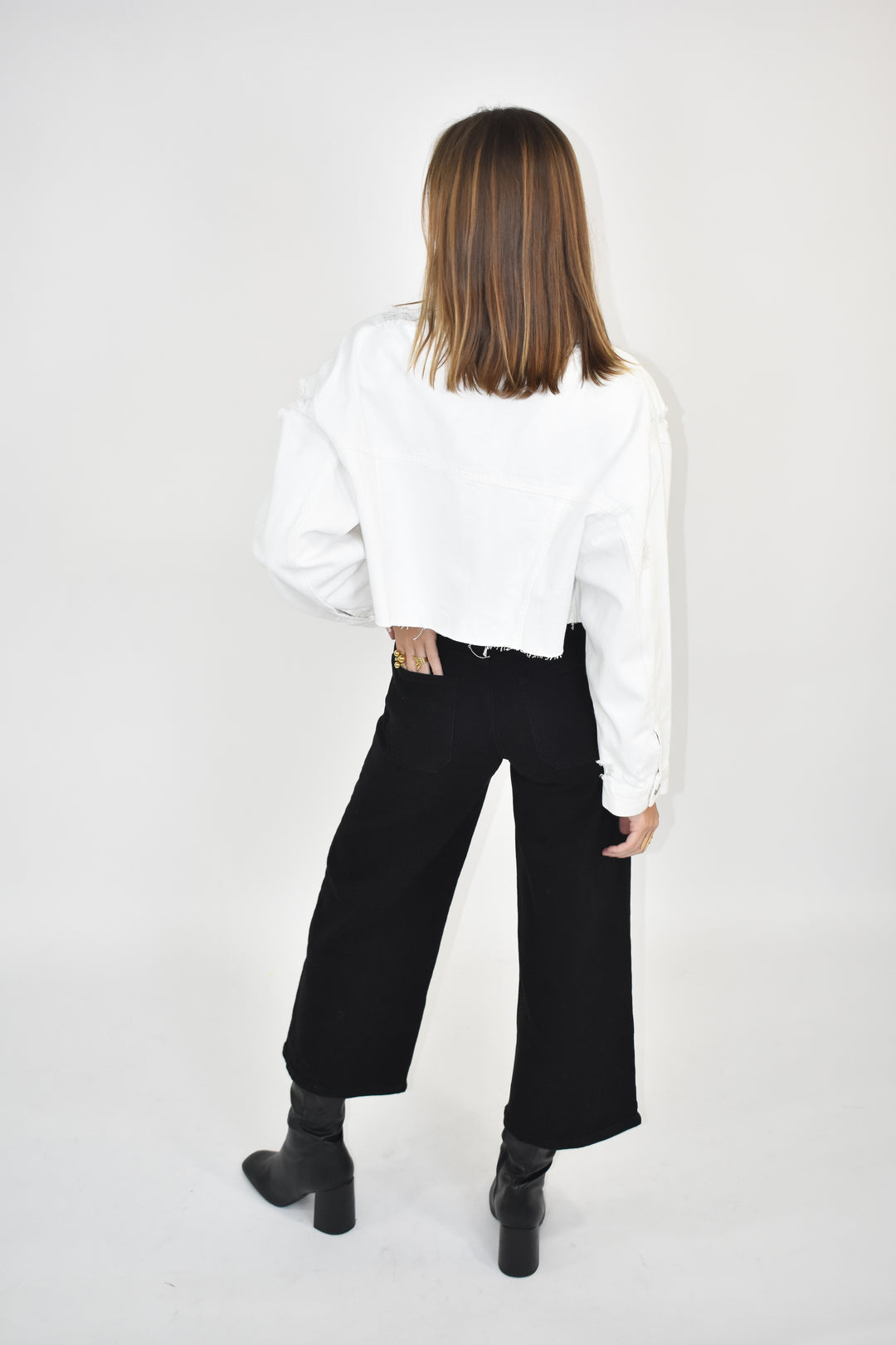 Harper Distressed Denim Jacket