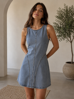 Load image into Gallery viewer, Bluebell Denim Dress
