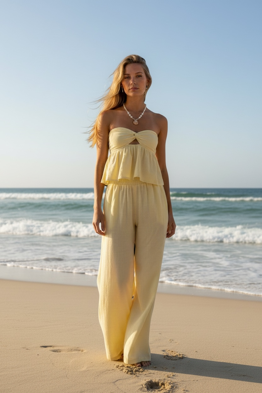 Sunset muse strapless top