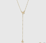 Load image into Gallery viewer, 18K Gold Pvd Stainless Steel Butterfly
Lariat Necklace
