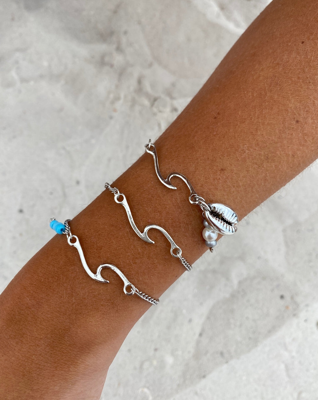 Ocean Waves Charms & Shell