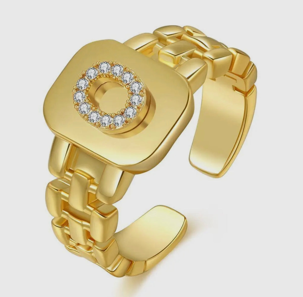 26 letters opening adjustable
golden ring