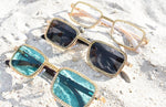 Load image into Gallery viewer, Rectangular Rhinestone Infused
Metal Sunglasses
