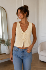Load image into Gallery viewer, Coastal Knit Tie Top
