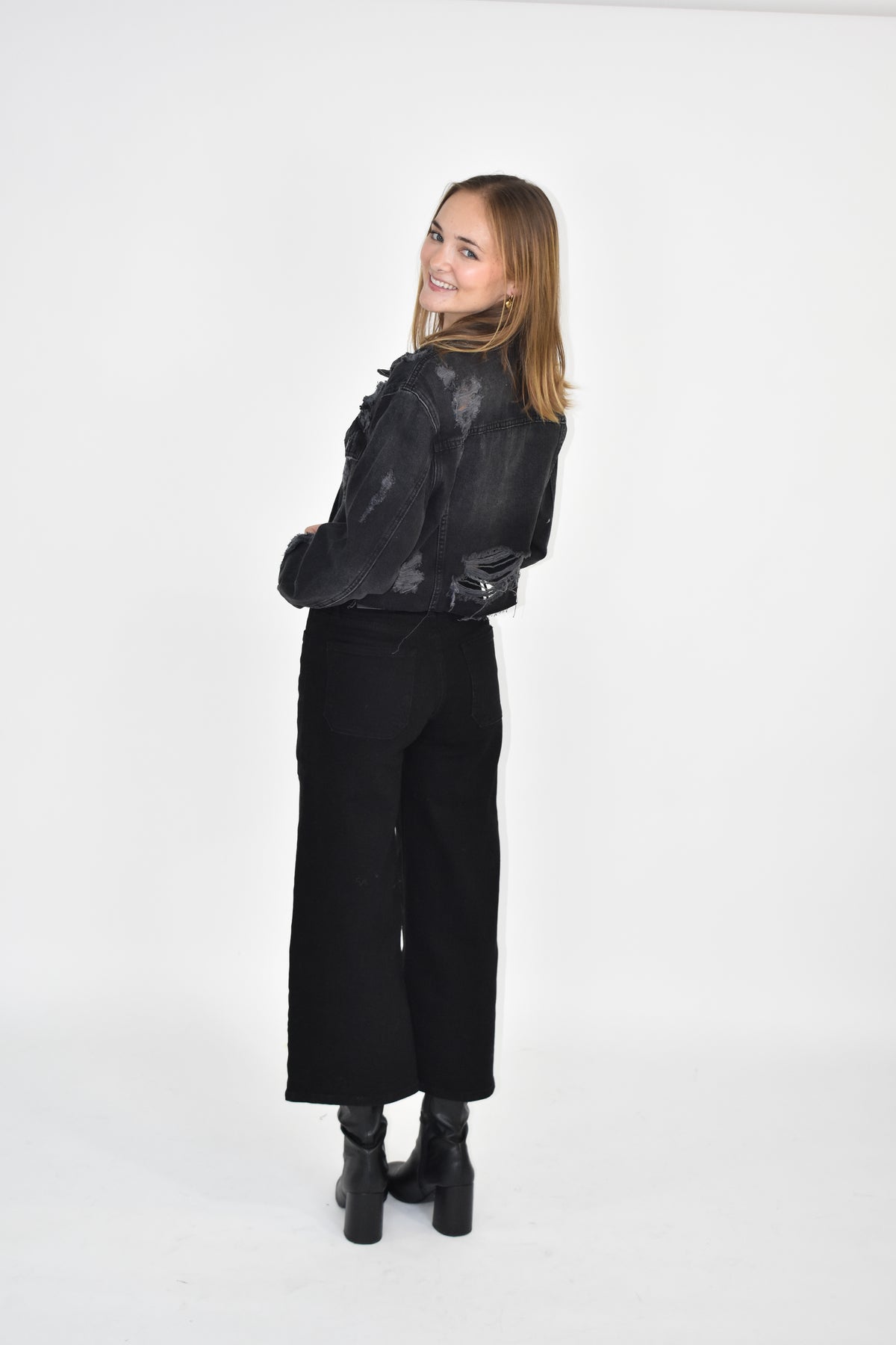 Harper distressed denim jacket