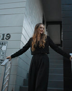 Load image into Gallery viewer, SET CROPPED BLAZER AND WIDE LEG PANTS SET
