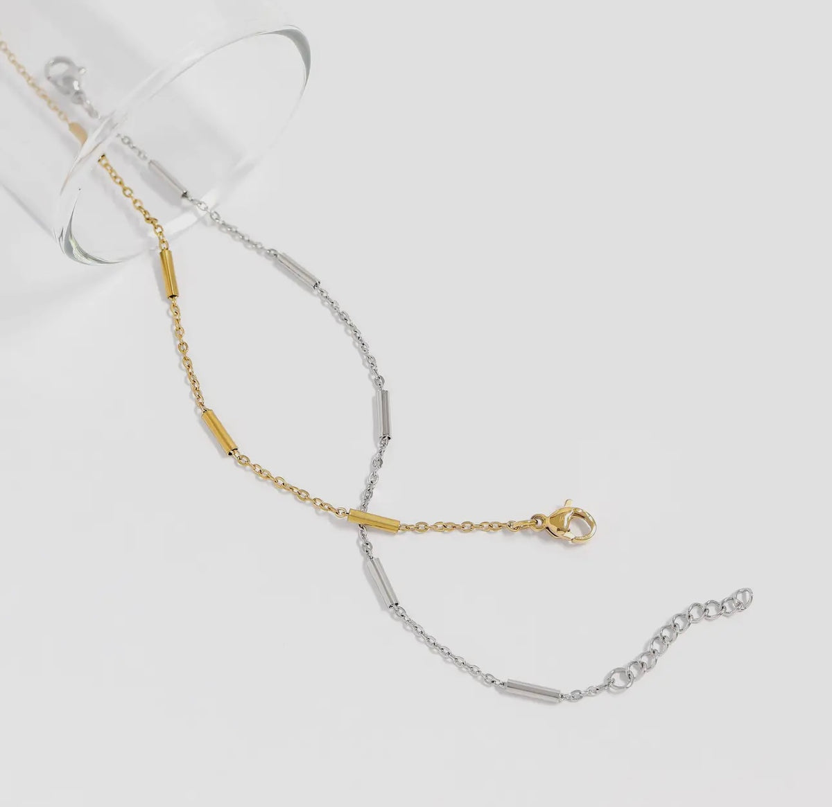 Stainless steel satellite bar
chain bracelet