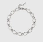 Load image into Gallery viewer, 18K Gold Pvd Stainless Steel Hammered Oval Chain Bracelet

