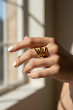 Load image into Gallery viewer, Golden Wave Ring
