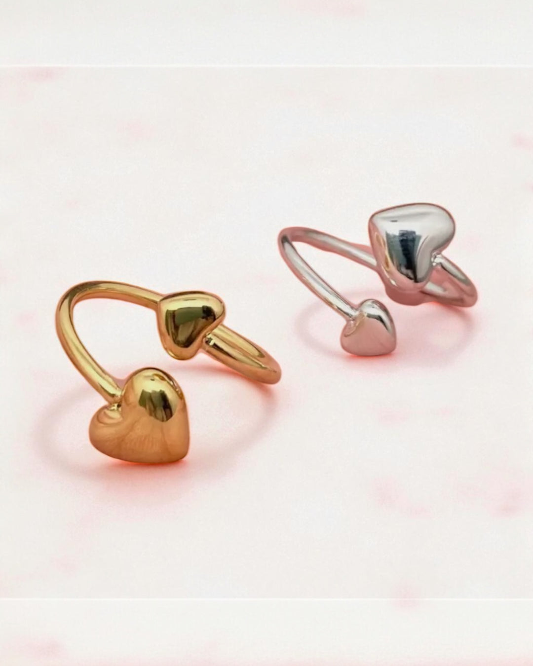 Double Heart Ring - one size