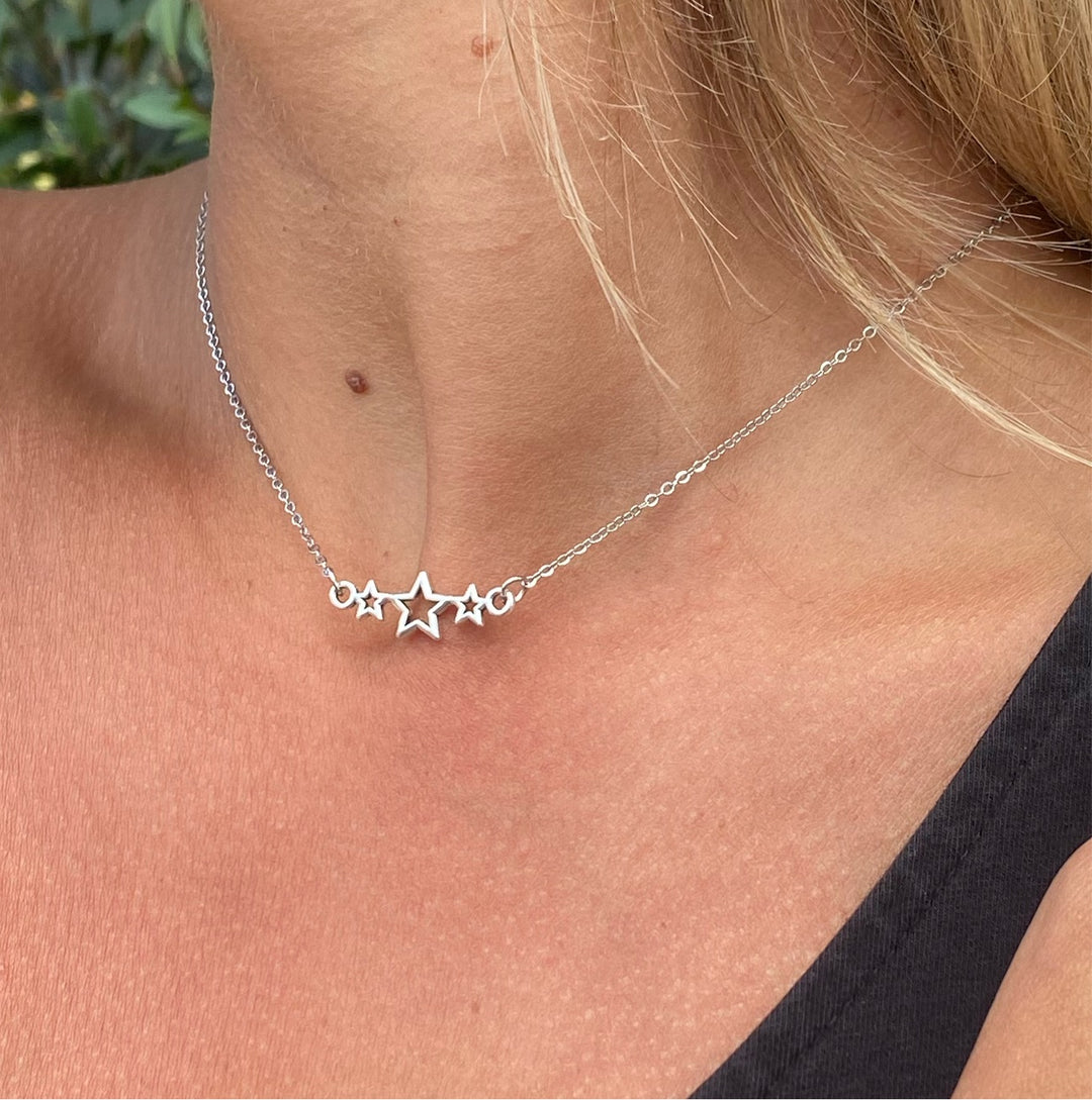 stars necklace silver