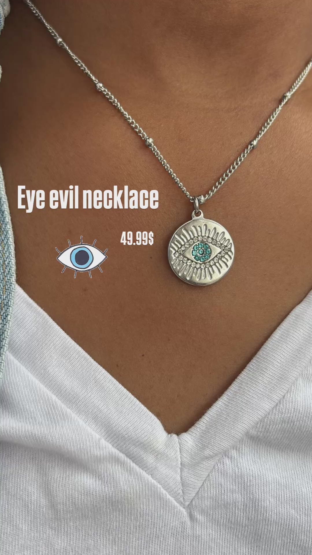Radiant eye necklace