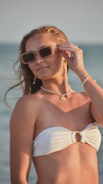 Load and play video in Gallery viewer, White High Waist Swimwear Set
